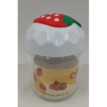 Çilek Desenli Kavanoz 1 Adet 425 Cc -CK425