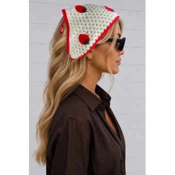 Çilek Örme Bohem Bandana