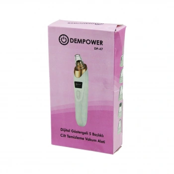 CİLT BAKIM ALETİ VAKUM AKNE- GÖZENEK- SİYAH NOKTA TEMİZLEME USB ŞARJ - 5BAŞLIK DİJİTAL G.- 3KADEME HIZ (4887)