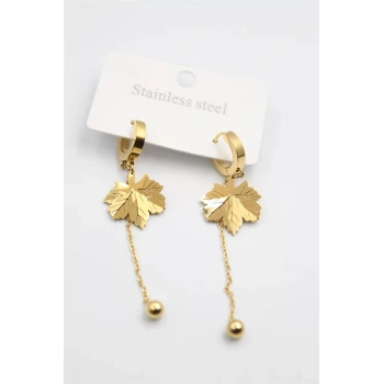 Çınar Ağacı Küpe - Altın