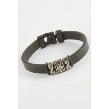 Çini Desenli Kaliteli Suni Deri Bileklik