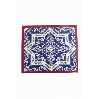 Çini Desenli Zr Şifon Fular 50*50 cm
