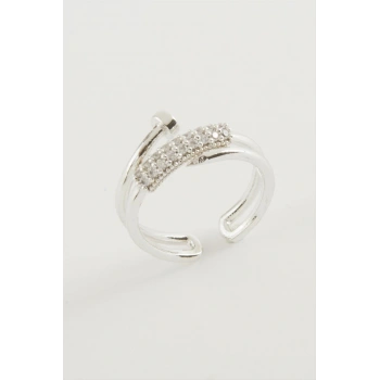 Çivi Zirkon Taşlı Yüzük