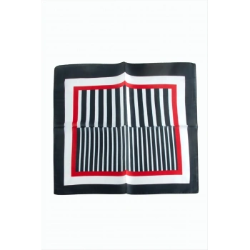 Çizgili Desenli Zr Şifon Fular 50*50 cm