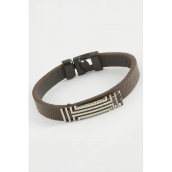 Çizgili Kaliteli Suni Deri Bileklik