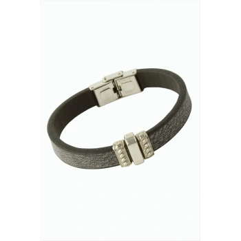 Çizgili Lüks Deri Bileklik