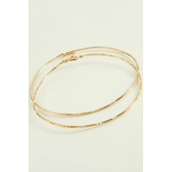 Çizgili Metal Halka Küpe 8-9-10 cm