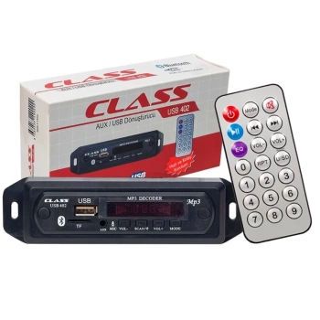 CLASS USB-402 BLUETOOTH/AUX USB/SD/MMC MIKROFONLU KUMANDALI OTO TEYP ÇEVİRİCİ DİJİTAL PLAYER (4887)