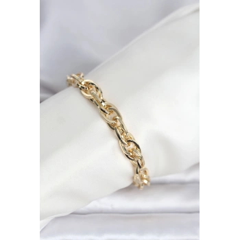 CM 14K Gold Renk Kalın Burgu Zincirli Model Kadın Bileklik - TJ-BB8306