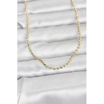 CM 14K Gold Renk Top Zincirli Model 60 cm Kadın Kolye - TJ-BKO10958