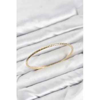 CM Gold Renk Lazer Kesim Model 65 mm Bilezik TJ-BB8617