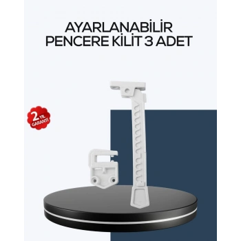 Çocuk Güvenliği İçin Cam Pencere Kilidi 3 Adet