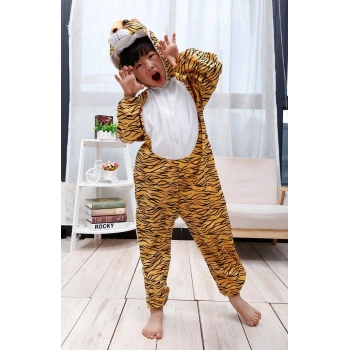 Çocuk Kaplan Kostumu - Aslan Kostümü 6-7 Yaş 120 cm