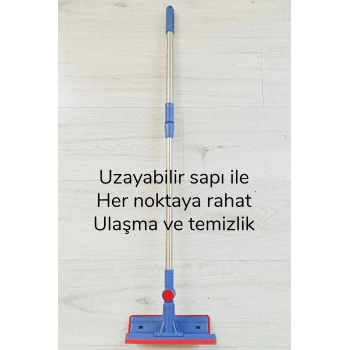 Çok Amaçlı Cam Silme Fırçası - Silikon Uçlu Çekçek - Tüy Toplayıcı Döner Başlıklı
