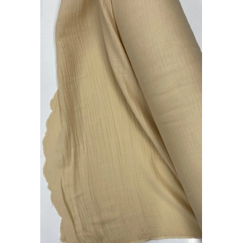 Çok Amaçlı Müslin Pamuklu Bebek Örtü ve Battaniye Kumaşı Müslin Bez Bej 80