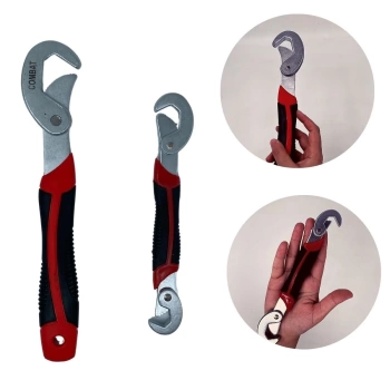 Çok Fonksiyonlu Ergonomik Ayarlanabilir Büyük Küçük Akıllı Pense Anahtar 2li Set (4887)