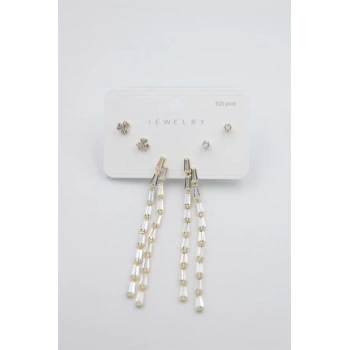 Çoklu Set Küpe - Altın