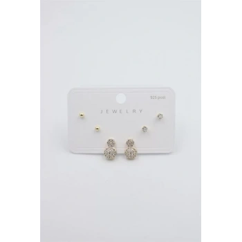 Çoklu Set Küpe - Altın