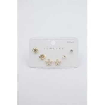 Çoklu Set Küpe - Altın