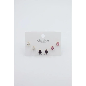 Çoklu Set Küpe - Altın