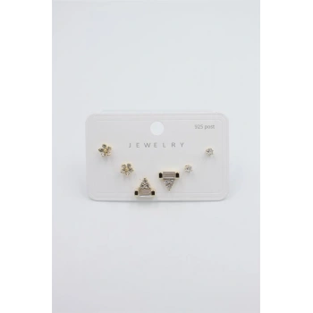 Çoklu Set Küpe - Altın