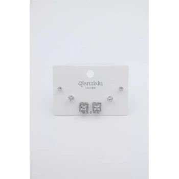 Çoklu Set Küpe - Gümüş