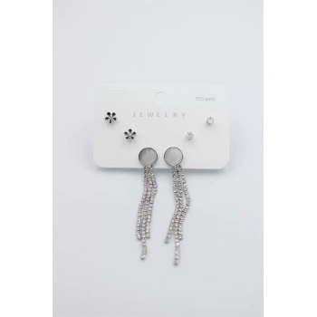 Çoklu Set Küpe - Gümüş