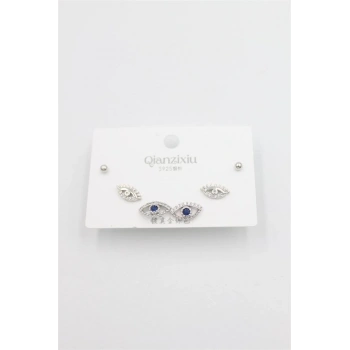 Çoklu Set Küpe - Gümüş