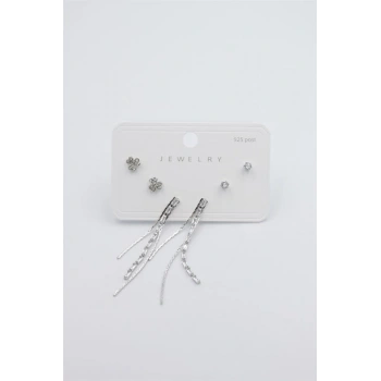 Çoklu Set Küpe - Gümüş