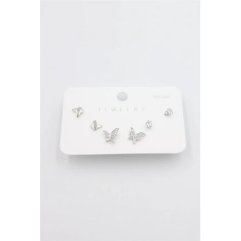 Çoklu Set Küpe - Gümüş