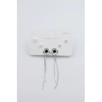 Çoklu Set Küpe - Gümüş