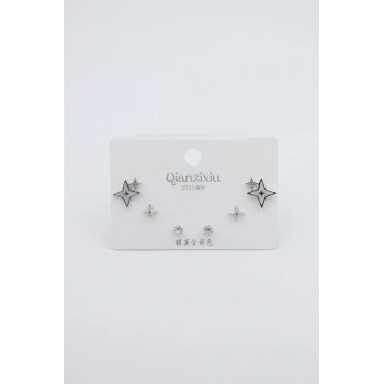 Çoklu Set Küpe - Gümüş