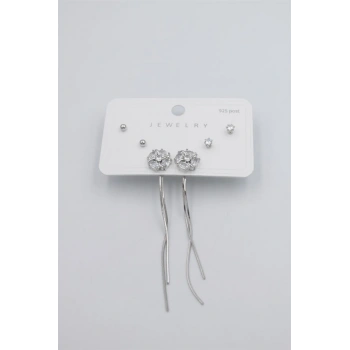 Çoklu Set Küpe - Gümüş