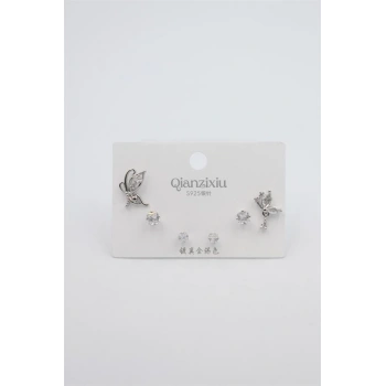 Çoklu Set Küpe - Gümüş
