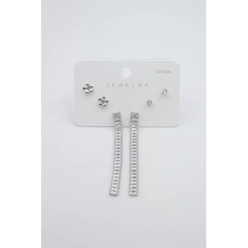 Çoklu Set Küpe - Gümüş