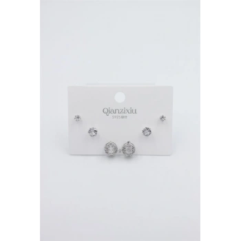 Çoklu Set Küpe - Gümüş