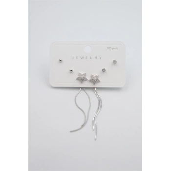 Çoklu Set Küpe - Gümüş