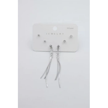 Çoklu Set Küpe - Gümüş