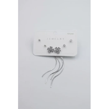 Çoklu Set Küpe - Gümüş