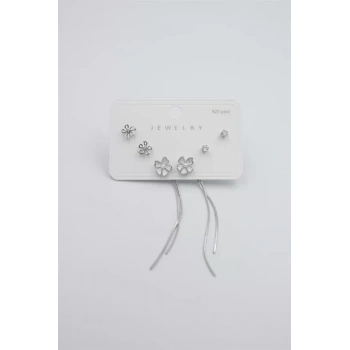 Çoklu Set Küpe - Gümüş