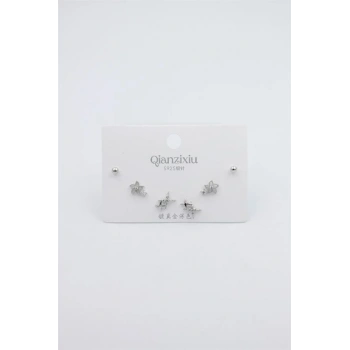 Çoklu Set Küpe - Gümüş
