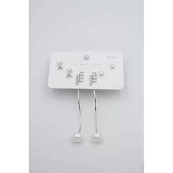 Çoklu Set Küpe - Gümüş