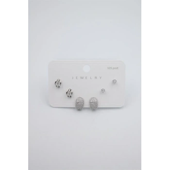 Çoklu Set Küpe - Gümüş