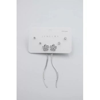 Çoklu Set Küpe - Gümüş