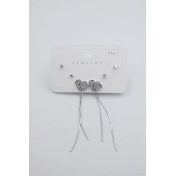 Çoklu Set Küpe - Gümüş