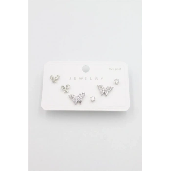 Çoklu Set Küpe - Gümüş