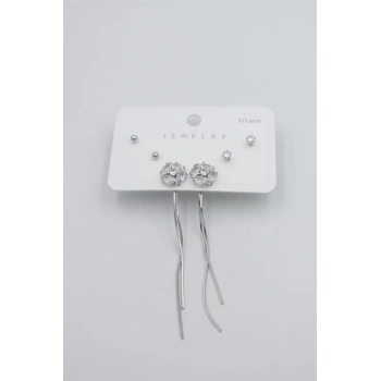 Çoklu Set Küpe - Gümüş