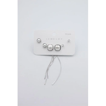 Çoklu Set Küpe - Gümüş