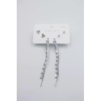 Çoklu Set Küpe - Gümüş