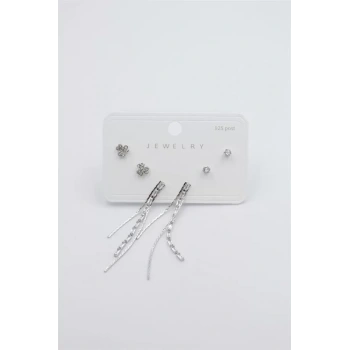 Çoklu Set Küpe - Gümüş